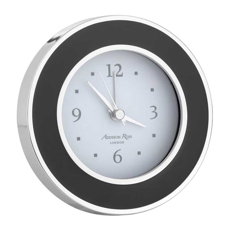 Addison Ross Black & Silver Alarm Clock image number 0